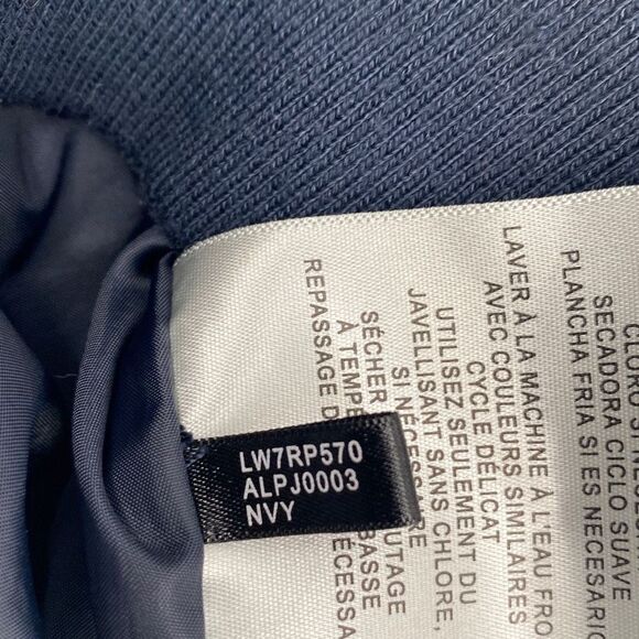 Levi's Iconic Bomber Flight Jacket Water Resistant Nylon Zips Navy Small - Picture 14 of 16